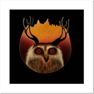 Owl Deer, Animal Posters and Art